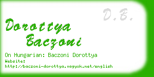 dorottya baczoni business card